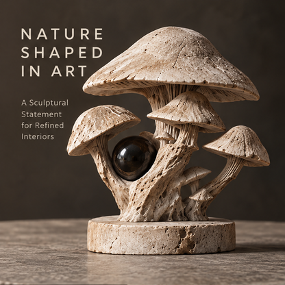 Angled view of overlapping mushroom caps and textured stems