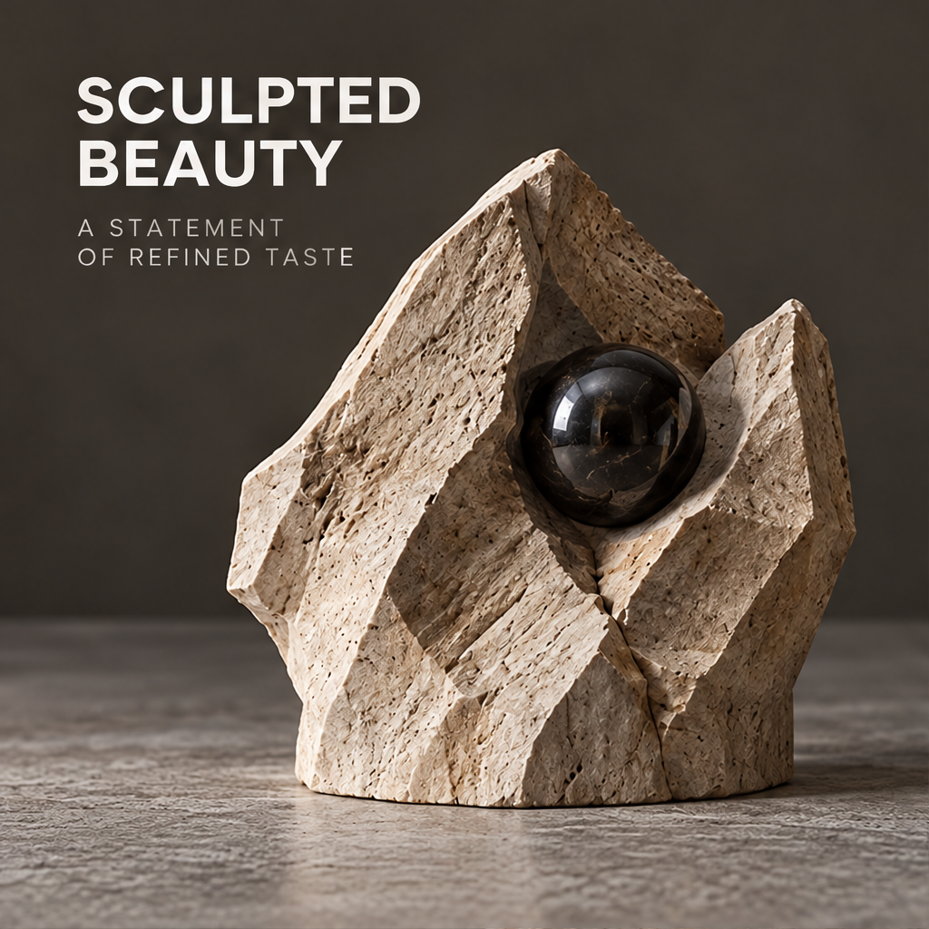 Side angle showing faceted planes and textured peak details
