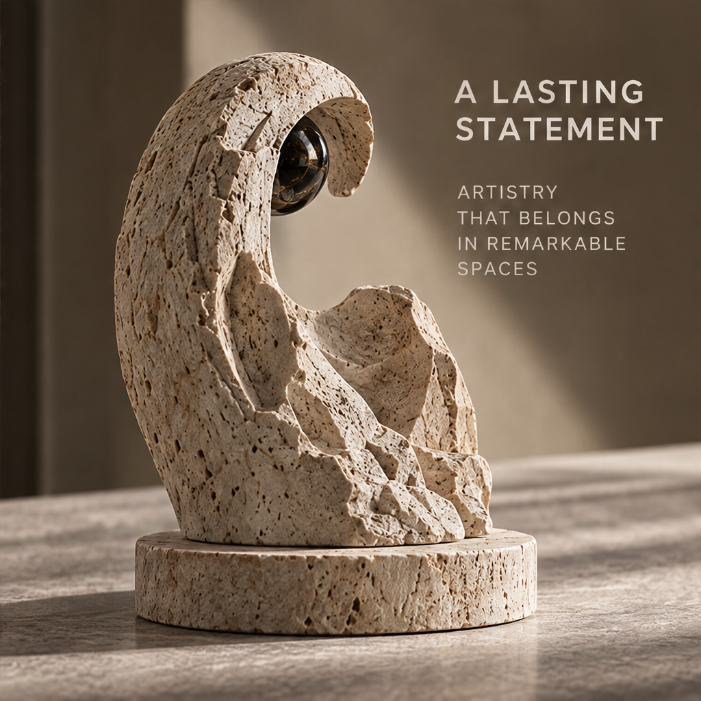 Close-up of the glossy veined dark orb beneath the textured crest